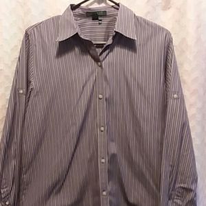Lauren Ralph Lauren Striped Button Front